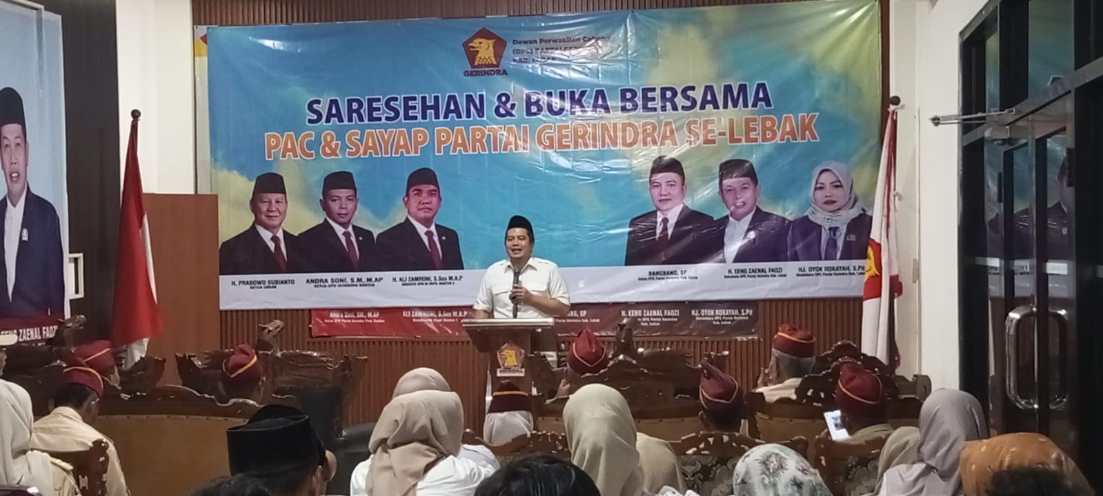 Saresehan Buka Bersama PAC dan Sayap Partai Gerindra Se- Kabupaten Lebak